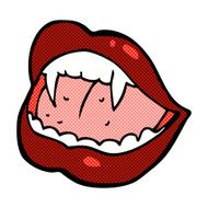 comic cartoon vampire lips