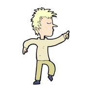 comic cartoon man pointing N18
