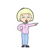 comic cartoon pointing woman N3