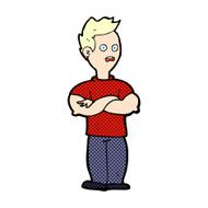 comic cartoon man with crossed arms N3