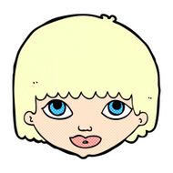 comic cartoon female face N15