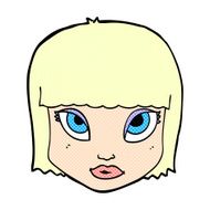 comic cartoon female face N16