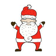 comic cartoon stressed out santa