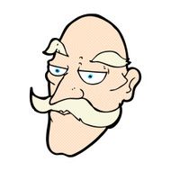 comic cartoon old man face