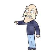 comic cartoon furious old man