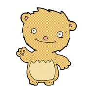 comic cartoon waving teddy bear N12