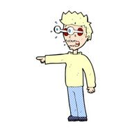 comic cartoon man with popping out eyes N3