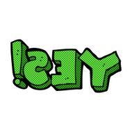 comic cartoon yes symbol