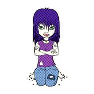 comic cartoon vampire girl N19