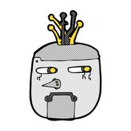comic cartoon robot head N8