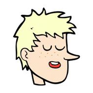 comic cartoon happy boy face N4