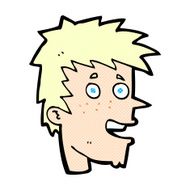 comic cartoon happy boy face N5