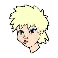 comic cartoon curious girl