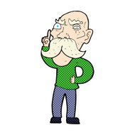 comic cartoon annoyed old man N6
