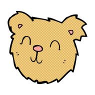 comic cartoon happy teddy bear face