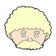 comic cartoon man with mustache N7