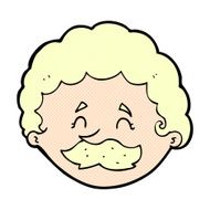 comic cartoon man with mustache N8