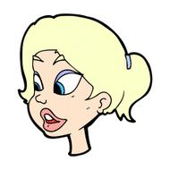 comic cartoon friendly woman N7