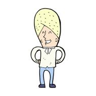 comic cartoon happy man N46