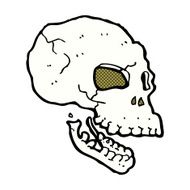 comic cartoon spooky skull N16