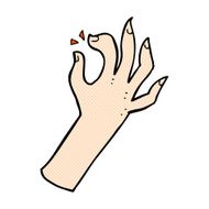 comic cartoon hand symbol N5