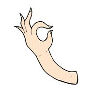 comic cartoon hand symbol N6