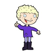 comic cartoon excited boy N10