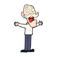 comic cartoon stressed old man