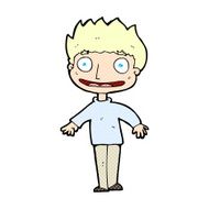 comic cartoon excited boy N11