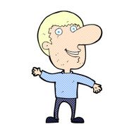 comic cartoon waving man N4