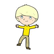 comic cartoon excited boy N12