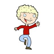 comic cartoon excited boy N13