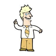 comic cartoon man with good idea