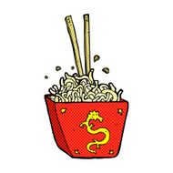 comic cartoon noodles in box
