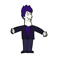 comic cartoon vampire man N12