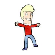 comic cartoon happy man N47