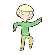 comic cartoon boy pointing N3