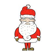 comic cartoon grumpy santa claus