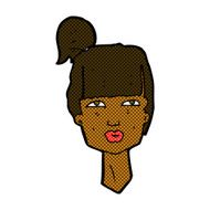 comic cartoon female head N2