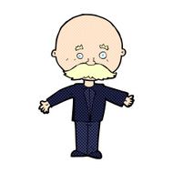 comic cartoon man with mustache N9