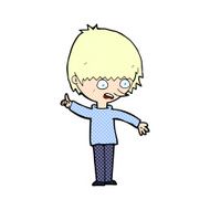 comic cartoon boy with question N2