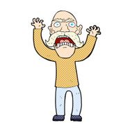 comic cartoon angry old man N14