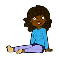 comic cartoon happy woman N27