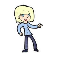 comic cartoon girl pointing N3