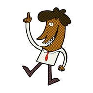 comic cartoon man with idea N11