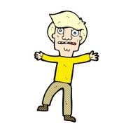 comic cartoon boy panicking N3