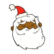 comic cartoon santa claus face N2