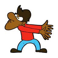 comic cartoon annoyed man gesturing N2