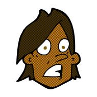 comic cartoon frightened face