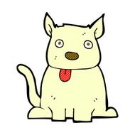 comic cartoon dog sticking out tongue N3